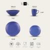 imageStone Lain Clara 16Piece Dinnerware Set Porcelain Burgundy Service For 4Blue