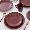 imageStone Lain Clara 16Piece Dinnerware Set Porcelain Burgundy Service For 4Burgundy