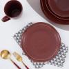 imageStone Lain Clara 16Piece Dinnerware Set Porcelain Burgundy Service For 4Burgundy