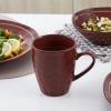 imageStone Lain Clara 16Piece Dinnerware Set Porcelain Burgundy Service For 4Burgundy