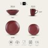 imageStone Lain Clara 16Piece Dinnerware Set Porcelain Burgundy Service For 4Burgundy