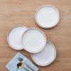 imageStone Lain Clara 16Piece Dinnerware Set Porcelain Burgundy Service For 4White Speckle