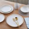 imageStone Lain Clara 16Piece Dinnerware Set Porcelain Burgundy Service For 4White Speckle