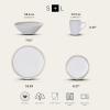 imageStone Lain Clara 16Piece Dinnerware Set Porcelain Burgundy Service For 4White Speckle