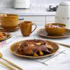 imageStone Lain Constance Dinnerware Set Porcelain Brown Service For 4 16PieceBrown