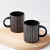 imageStone Lain Daisy Stoneware 32piece Round Dinnerware Set Daisy  White and BlackDaisy  Brown and Black