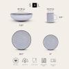 imageStone Lain Daisy Stoneware 32piece Round Dinnerware Set Daisy  White and BlackDaisy  White and Black