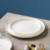 imageStone Lain Gabrielle Bone China Dinnerware Set 12Piece Service for 4 White and PlatinumWhite and Gold