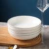 imageStone Lain Gabrielle Bone China Dinnerware Set 12Piece Service for 4 White and PlatinumWhite and Gold