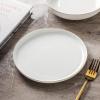 imageStone Lain Gabrielle Bone China Dinnerware Set 12Piece Service for 4 White and PlatinumWhite and Gold