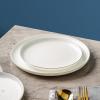 imageStone Lain Gabrielle Bone China Dinnerware Set 12Piece Service for 4 White and PlatinumWhite and Gold