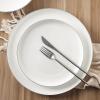 imageStone Lain Gabrielle Bone China Dinnerware Set 12Piece Service for 4 White and PlatinumWhite and Platinum