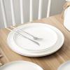 imageStone Lain Gabrielle Bone China Dinnerware Set 12Piece Service for 4 White and PlatinumWhite and Platinum