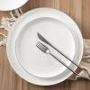 imageStone Lain Gabrielle Bone China Dinnerware Set 12Piece Service for 4 White and PlatinumWhite and Platinum