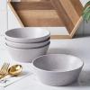 imageStone Lain Jade Stoneware Dinnerware 16Piece Service for 4 TaupeLight Gray
