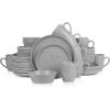 imageStone Lain Jade Stoneware Dinnerware 16Piece Service for 4 TaupeLight Gray