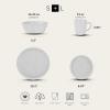 imageStone Lain Jade Stoneware Dinnerware 16Piece Service for 4 TaupeWhite