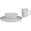 imageStone Lain Jade Stoneware Dinnerware 16Piece Service for 4 TaupeWhite
