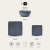 imageStone Lain Jonny Stoneware 12piece Square Dinnerware Set BlueBlue