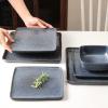 imageStone Lain Jonny Stoneware 12piece Square Dinnerware Set BlueBlue