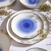 imageStone Lain Luma Porcelain Dinnerware Set 16Piece  Service for 4 BlueBlue