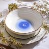 imageStone Lain Luma Porcelain Dinnerware Set 16Piece  Service for 4 BlueBlue