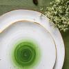 imageStone Lain Luma Porcelain Dinnerware Set 16Piece  Service for 4 BlueGreen