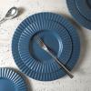 imageStone Lain Lusso Stoneware Dinnerware Set 16Piece  Service for 4 WhiteAsh Blue