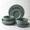 imageStone Lain Lusso Stoneware Dinnerware Set 16Piece  Service for 4 WhiteStone