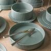 imageStone Lain Lusso Stoneware Dinnerware Set 16Piece  Service for 4 WhiteStone