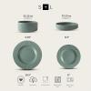 imageStone Lain Lusso Stoneware Dinnerware Set 16Piece  Service for 4 WhiteStone