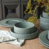 imageStone Lain Lusso Stoneware Dinnerware Set 16Piece  Service for 4 WhiteStone