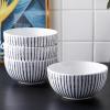 imageStone Lain Nova Modern Stoneware Dinnerware Set Plates and Bowls Set 16Piece Dish Set Service for 4 BlackBlack
