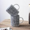 imageStone Lain Sophie Rustic Stoneware Dinnerware Service for 4 Black and White Textured 16 PiecesSophie  Black and White