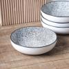 imageStone Lain Sophie Rustic Stoneware Dinnerware Service for 4 Black and White Textured 16 PiecesSophie  Black and White
