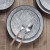 imageStone Lain Sophie Rustic Stoneware Dinnerware Service for 4 Black and White Textured 16 PiecesSophie  Black and White