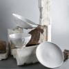 imageStone by Mercer Project Nendo Stoneware Dinnerware Set 16Piece  Service for 4 BlackSageGrey