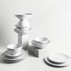 imageStone by Mercer Project Nendo Stoneware Dinnerware Set 16Piece  Service for 4 BlackSageGrey