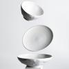 imageStone by Mercer Project Nendo Stoneware Dinnerware Set 16Piece  Service for 4 BlackWhite