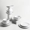 imageStone by Mercer Project Nendo Stoneware Dinnerware Set 16Piece  Service for 4 BlackWhite