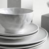 imageStone by Mercer Project Nendo Stoneware Dinnerware Set 16Piece  Service for 4 BlackWhite