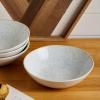 imageStone lain Romy Stoneware 16piece Round Dinnerware Set Spotted WhiteBlack 16Piece Service for 4Spotted WhiteBlack