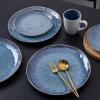 imageStone lain Romy Stoneware Dinnerware Set 16Piece Service for 4 Blue