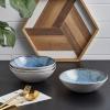 imageStone lain Romy Stoneware Dinnerware Set 16Piece Service for 4 Blue