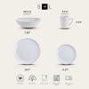 imageStone lain Romy Stoneware Dinnerware Set 16Piece Service for 4 White