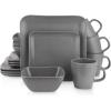 imageStone Lain Abigail 16Piece Dinnerware Set Stoneware BlackGray