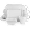 imageStone Lain Abigail 16Piece Dinnerware Set Stoneware BlackWhite