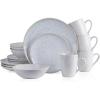 imageStone lain Romy Stoneware Dinnerware Set 16Piece Service for 4 White