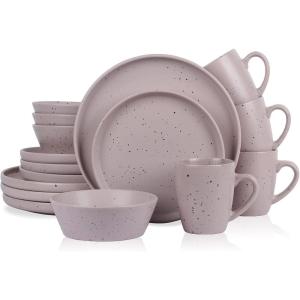 imageStone Lain Jade Stoneware Dinnerware 16Piece Service for 4 TaupeTaupe