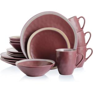 imageStone Lain Serafina Stoneware 16piece Round Dinnerware Set WineWine